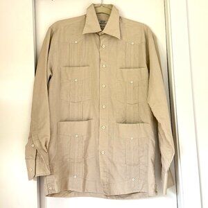 Vintage Massimo Castello Cotton/Linen Guayabera Shirt